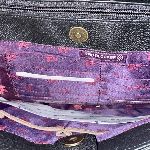 New ANUSCHKA SUGAR SKULL DAY OF DEAD CALAVERAS LEATHER SATCHEL TOTE BAG 3 COMPT - Picture 6 of 12